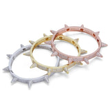 Spikes Rivet Stud Mens Charm Bracelet Hip Hop Bling Jewelry