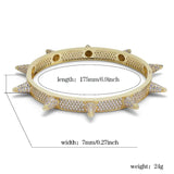 Spikes Rivet Stud Mens Charm Bracelet Hip Hop Bling Jewelry