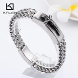 Christian Jesus Cross Charm Bracelet Stainless Steel Mesh Chain Link Armband