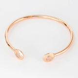 Signature Open Bangle 925 Silver Rose Plated Jewelry Gift