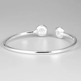 Signature Open Bangle 925 Silver Rose Plated Jewelry Gift