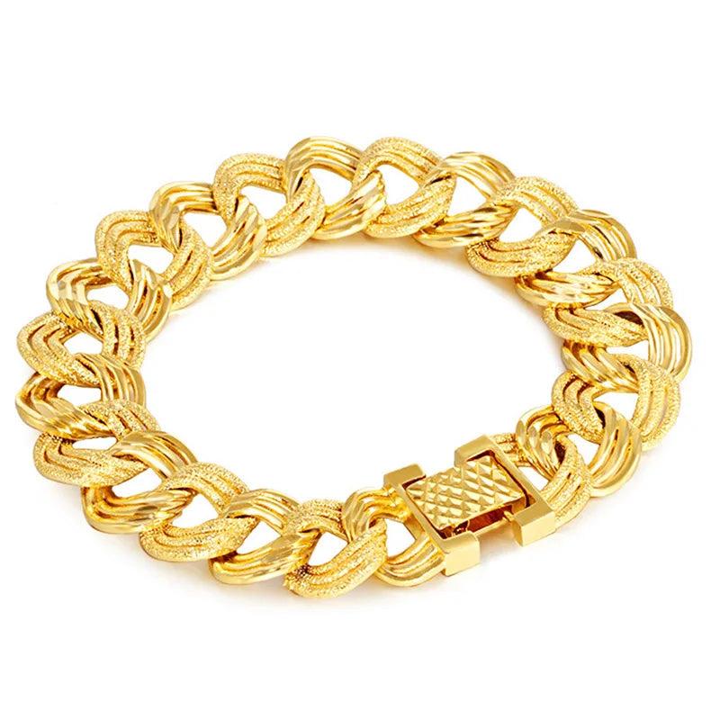18K Three Circle Men's & Women's Bracelet Wedding Banquet Jewelry