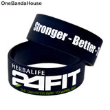 OBH 25pcs 24 Hour Fitness 1 Inch Silicone Bracelet