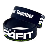OBH 25pcs 24 Hour Fitness 1 Inch Silicone Bracelet