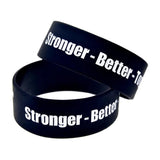 OBH 25pcs 24 Hour Fitness 1 Inch Silicone Bracelet
