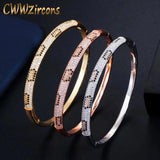 Zircon Micro Pave CZ Rose & Silver Love Snake Leopard Open Cuff Bangle