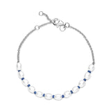 925 Silver Pearl Chain Bracelet for Women