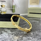 Donia Jewelry Four-Leaf Flower Zircon Bracelet