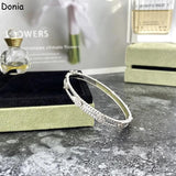 Donia Jewelry Four-Leaf Flower Zircon Bracelet