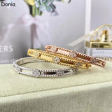 Donia Jewelry Four-Leaf Flower Zircon Bracelet