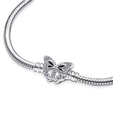 925 Sterling Silver Butterfly Bracelet Set for Women