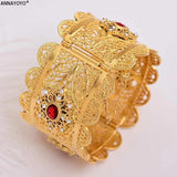 24k Zircon Wedding Ethiopian Bracelet Arab Jewelry