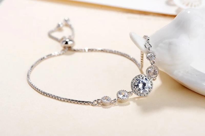 VAB17 Lover Bracelet 925 Silver Lady Bangle for Daily Wear