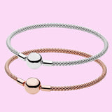 925 Silver Bangle Snake Chain Bracelet for Women