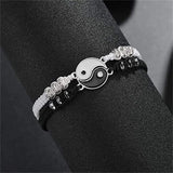 6 Pcs Yin Yang Tai Chi Bracelet Adjustable Matching Taiji Trigram Cord Bracelets