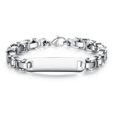ZG Stainless Steel Skull C Letter Bracelet Hip Hop Punk Style Men Women Jewelry