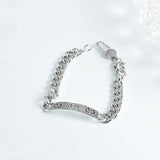 ZG Stainless Steel Skull C Letter Bracelet Hip Hop Punk Style Men Women Jewelry
