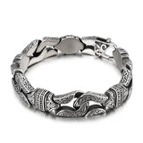 14mm Boxing Bracelet Mens Stainless Steel Wristband Silver Jewelry