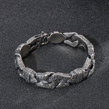 14mm Boxing Bracelet Mens Stainless Steel Wristband Silver Jewelry