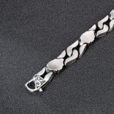 14mm Boxing Bracelet Mens Stainless Steel Wristband Silver Jewelry