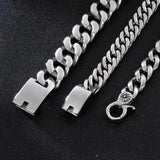 22cm Link Chain Bracelet For Men Heavy Chunky Cuban Chain Biker Bracelet