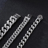 22cm Link Chain Bracelet For Men Heavy Chunky Cuban Chain Biker Bracelet