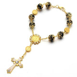 Catholic Rosary Necklace Glass Pearl Beads Decade Rosary Pendent For Women