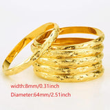 8MM African Middle East Bangles Bracelets Dubai Bangle Ethiopian Jewelry