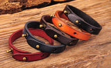 5pcs Multi-Color Single Band Leather Bracelet Wristband