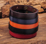 5pcs Multi-Color Single Band Leather Bracelet Wristband