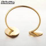 Flower Petals Cuff Bracelet Stainless Steel Bangle For Women