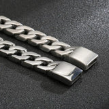 14mm High Stainless Steel Men's Bracelet O-chain