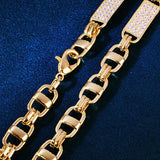 Men's Square Clustered Cuban Chain Bracelet Hip Hop Zirconia Rock Jewelry