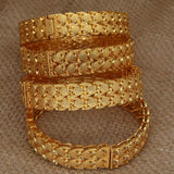 4pcs 24K Bangles Ethiopian Dubai Bangles for Women