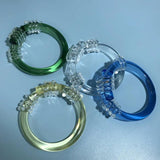 Clear Acrylic Geometric Bangle Bracelet for Women