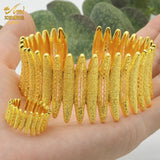 24K Plated Bangles with Ring Nigerian Wedding Bridal Jewelry