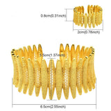 24K Plated Bangles with Ring Nigerian Wedding Bridal Jewelry