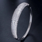 CWWZircons Yellow Armband Bridal Wedding Cuff Bangle BG025