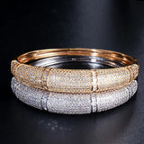 CWWZircons Yellow Armband Bridal Wedding Cuff Bangle BG025