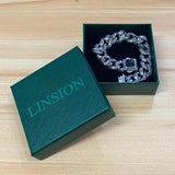 Stainless Steel Rose Flower Bracelet Men's Biker Chain