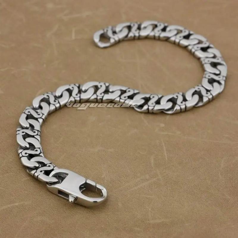 Stainless Steel Mens Biker Link Chain Bracelet 5A023