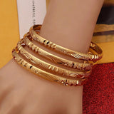 4pcs Punk Style Dubai Jewelry Bangles For Ethiopian Bangle & Bracelets