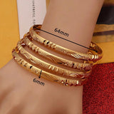 4pcs Punk Style Dubai Jewelry Bangles For Ethiopian Bangle & Bracelets