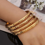 4pcs Punk Style Dubai Jewelry Bangles For Ethiopian Bangle & Bracelets