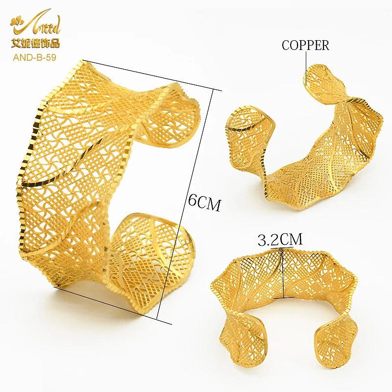 Cuff Bangle Bracelets For Women Dubai Copper Jewellery Bridal Nigerian Party