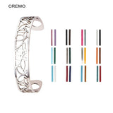 Butterfly Bracelet Stainless Steel Cuff - Boho Leather Bracelet for Women