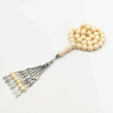 Ivory Resin Tasbih 33Beads Muslim Bracelet Eid Arabic Jewelry