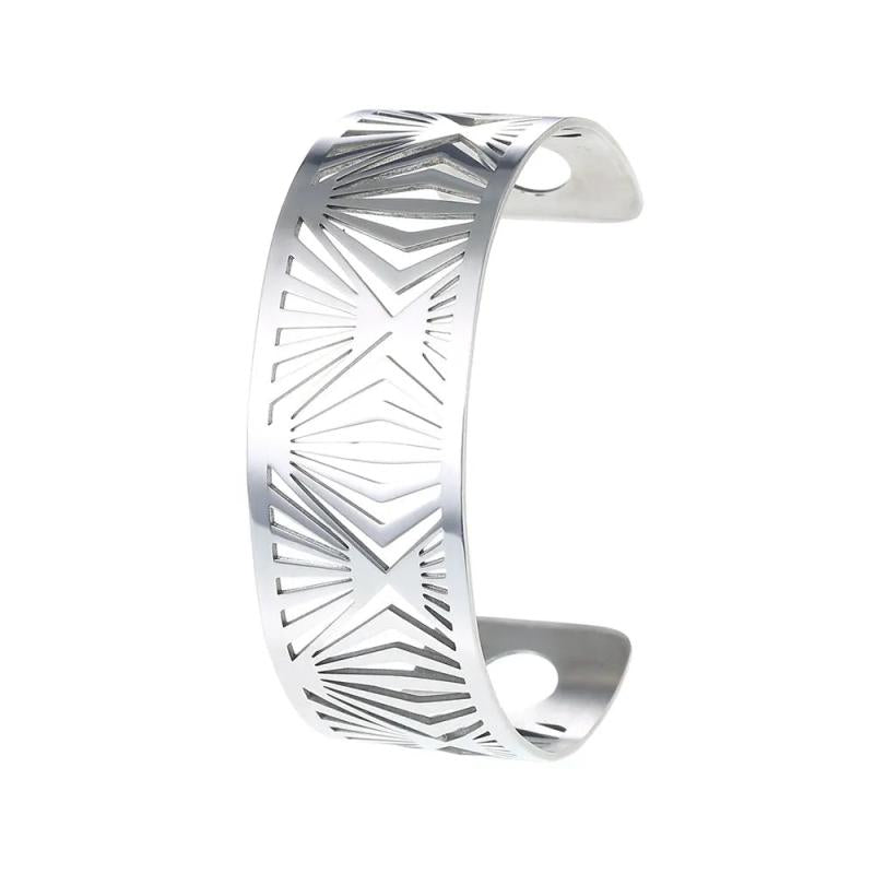 Cremo Argent Arm Cuff Bracelet Stainless Steel Leather
