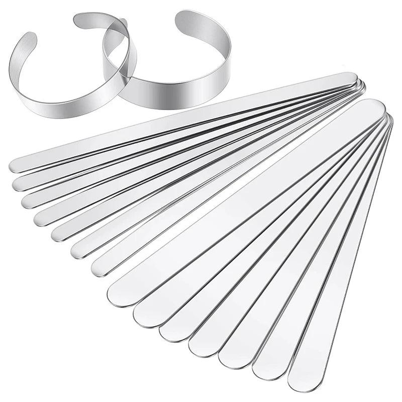 16 Pcs Stainless Steel Bangle Blanks - DIY Cuff Bracelet Blanks