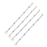 Evil Eye Charm CZ Tennis Chain Bracelet
